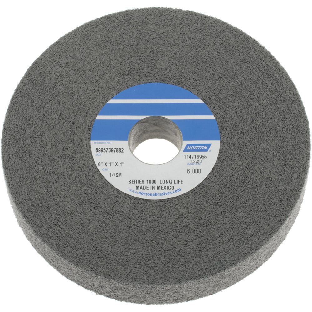 Norton 69957397882 Norton Deburring Wheel: 6" Dia, 1" Face Width, 1" Hole, 7 Density (69957397882)