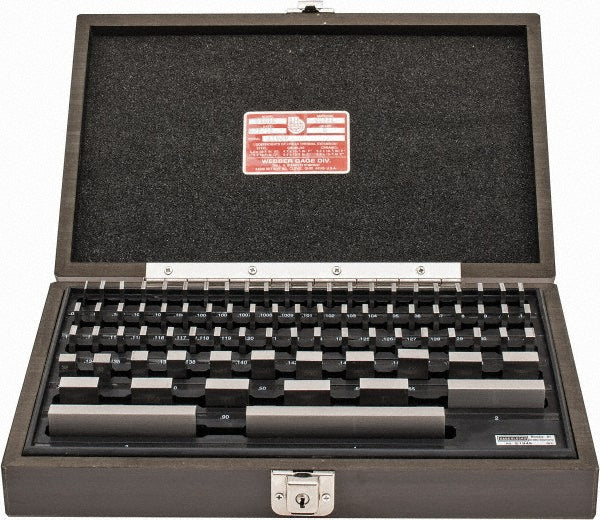 Starrett 99923 Starrett Gage Block Set: 0.0500 to 4", 81 Pc, B Grade, Steel (99923)