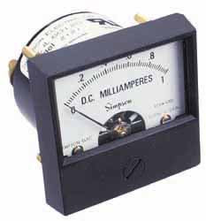 Simpson Electric 02940 Simpson Electric Analog, DC Ammeter, Panel Meter (02940)
