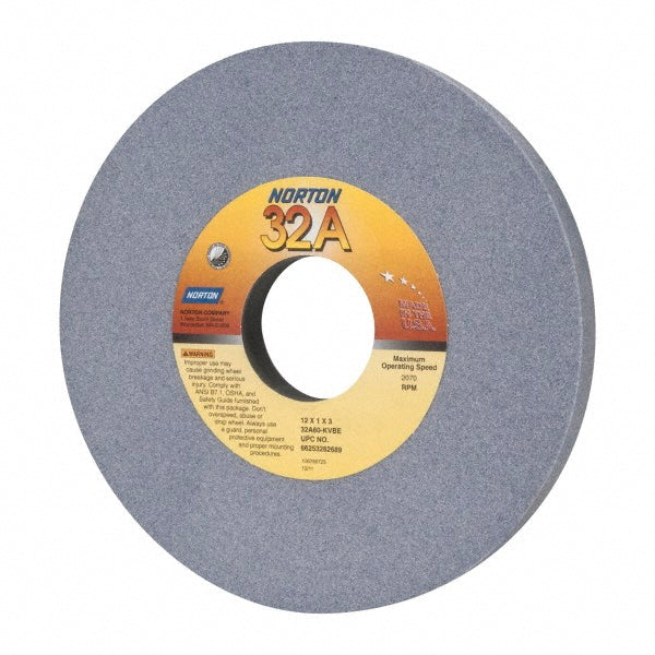 Norton 66253262689 Norton Surface Grinding Wheel: 12" Dia, 1" Thick, 3" Arbor, 60 Grit (66253262689)