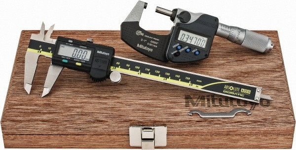 Mitutoyo 64PKA077D Mitutoyo Machinist Caliper & Micrometer Kit: 4 pc, 0 to - Pack of 3 (64PKA077D)