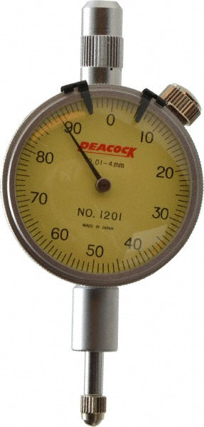 Peacock 1201 Peacock Dial Drop Indicator: 4 mm Max, 0-100 Dial Reading, 12.00 µm (1201)