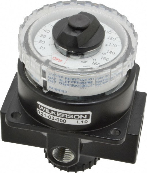 Wilkerson R21-03-000 Wilkerson Compressed Air Regulator: 3/8" NPT, 300 Max psi, Dial Air (R21-03-000)
