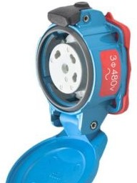 Meltric Plugs & Receptacles 09-N4043-NC - PN20 RECEPTACLE METAL BLUE SIZE 1 TYPE 4X (09-N4043-NC)