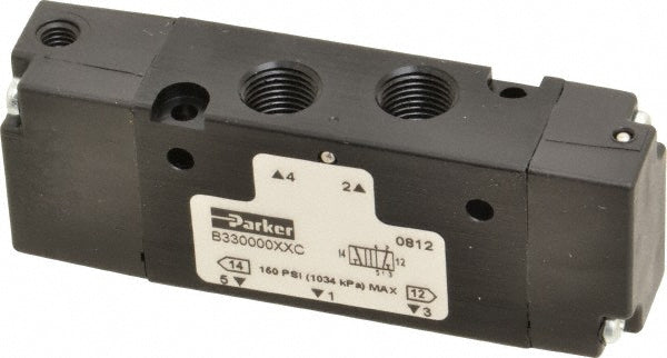 Parker B330000XXC Parker Stacking Solenoid Valve: Single Air Pilot, 4-Way, 2 (B330000XXC)