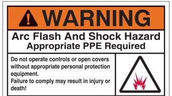 Brady Labels 102307 - Arc Flash Labels, WARNING w/Pictogram (102307)