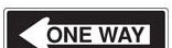 Brady Signs & Signage 103714 - One Way Sign, 12 H x 36 W x 0.090 D, Arrow (103714)