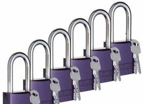 Brady Lockout/Tagout 104577 - Standard Safety Aluminum Padlocks 1.5 in Aluminum (104577)