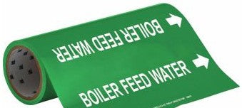 Brady Labels 108610 - Boiler Feed Water Pipe Marker, 30' H x 12 W, Roll (108610)