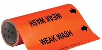 Brady Labels 109895 - Weak Wash Pipe Marker, 30' H x 12 W, Roll of 30' (109895)
