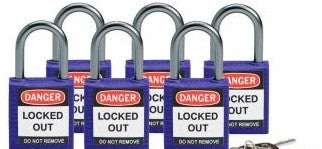 Brady Lockout/Tagout 118933 - Compact Key Retaining Padlocks Nylon 1 in Aluminum (118933)