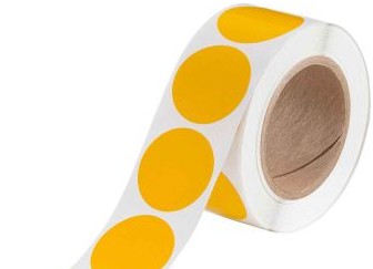 Brady Tape 121037 - Roll-Mounted Aisle Marking Tape Dots - Adhesive (121037)
