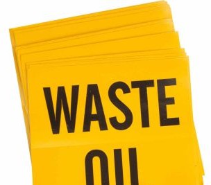 Brady Labels 121435 - B7569 6 x 6 Black on Yellow, WASTE OIL, Label Pack (121435)