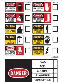 Brady Labels 121442 - B7569, 3 x 5, Checklist Label, 50/Pkg (121442)
