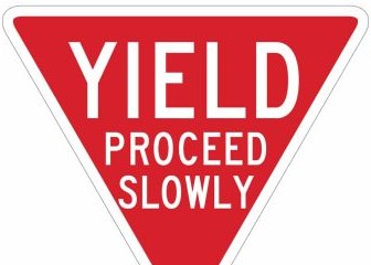 Brady Signs & Signage 124613 - YIELD Proceed Slowly Sign, 24 H x 24 W x 0.090 D (124613)