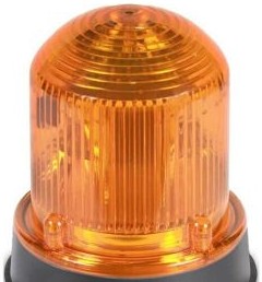 Edwards Signaling Visual Signaling Devices 125LEDFA120A - Flashing Beacon, 120VAC, Amber, LED, Gray (125LEDFA120A)