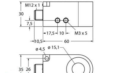 Turck Inductive Proximity BI15R-W30-DAN6X-H1141 - Sensor, Proximity; 15mm Sensing (14041)