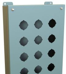 Hammond Manufacturing Enclosures 1435MS - Pushbutton Enclosure, 16-Hole, 22mm (1435MS)