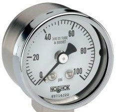 NOSHOK Panel Meters & Gauges 15-401-600-PSI - Pressure Gauge, 1.5in. 304SS Case, 316SS (15-401-600-psi)