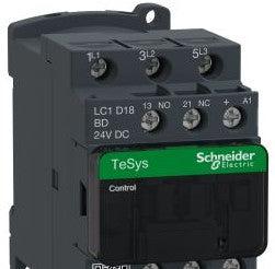 Square D Contactors LC1D18BD - TeSys D Contactor, 3-Poles (3 NO), 18A, 24V DC (156040)
