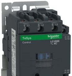 Square D Contactors LC1D50AB7 - TeSys D Contactor, 3-Poles (3 NO), 50A, 24V AC (156069)