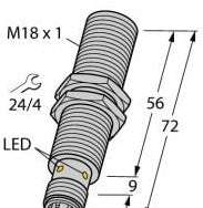 Turck Inductive Proximity BI5-M18E-VP4X-H1141 - Sensor, Proximity; 5mm Sensing (1561811)