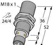 Turck Inductive Proximity BI8U-EM18WD-AP6X-H1141 - Sensor; Proximity; Inductive; 8mm (1634816)