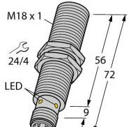 Turck Inductive Proximity BI8U-M18E-AP6X-H1141 - Sensor, Proximity; UPROX; 8mm (1644735)