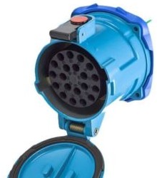 Meltric Plugs & Receptacles 17-64191-843-A188 - DN20c RECEPTACLE METAL BLUE SIZE 5 IP (17-64191-843-A188)