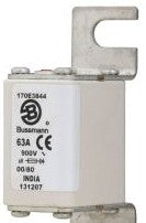 Bussmann Fuses 170E3844 - Fuse-link, high speed, 63 A, DC 900 V, DIN 00 (170E3844)