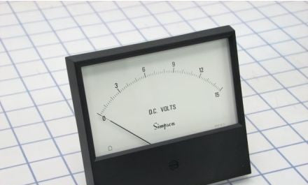 Simpson Electric Panel Meters & Gauges 17621 - Panel Meter, 0-15VDC, 4.5in., Self- Contained, 2124 (17621)