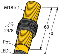 Turck Sensors BC5-S18-Y1X/S100 - Sensor, Capacitive (2006021)