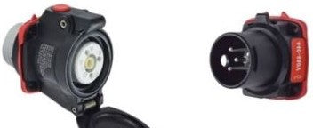 Meltric Plugs & Receptacles 22-18146 - DXN20 INLET POLY BLACK SIZE 1 IP 66/67 2P+N+G (22-18146)