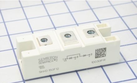 Semikron Power Modules SKKD150F12 - PMOD, DUAL-DIODE, 1200V, 117A, 710nS (230B1837)