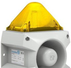 Pfannenberg Audible Signaling Devices 23351153055 - Sounder/Strobe, 115VAC, Yellow Lens, Gray (23351153055)