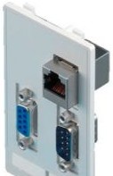 Rittal Enclosures 2482550 - INSERT 1xRJ45 1xSUB-D9 M 1xSUB-D9 F PK/1 (2482550)