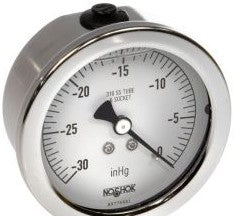 NOSHOK Panel Meters & Gauges 25-500-30-VAC - Vacuum Gauge, 2.5in. 304SS Case, 316SS (25-500-30-vac)