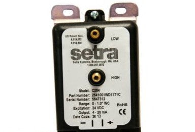 Setra HVAC Sensors 2641006WD11T1C - Very Low Differential Pressure Transducer (2641006WD11T1C)
