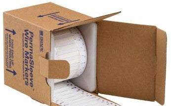 Brady Labels 3PS-187-2-WT-S - Double Sided PermaSleeve Polyolefin Wire (32150)