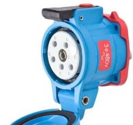 Meltric Plugs & Receptacles 33-14043-972 - Receptacle, 20A, 3P+G, 480V, DS20, Includes (33-14043-972)