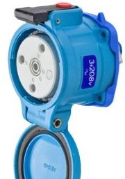Meltric Plugs & Receptacles 33-34163 - Receptacle, 30A, 208V, 3P+G, Poly, DS30 (33-34163)