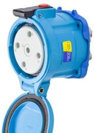 Meltric Plugs & Receptacles 33-64167 - Receptacle, 60A, 120/208V, 3P+N+G, Poly, DS60 (33-64167)