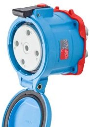 Meltric Plugs & Receptacles 33-64247-C-K04 - Receptacle, 100A, 277/480V, 3P+N+G, Poly (33-64247-C-K04)
