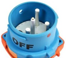Meltric Plugs & Receptacles 33-68176-C-K07 - Inlet, 100A, 125/250V, 2P+N+G, Poly, DS100C (33-68176-C-K07)
