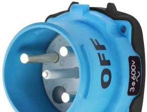 Meltric Plugs & Receptacles 33-68183-C-K14 - Inlet, 100A, 600V, 3P+G, Poly, DS100C (33-68183-C-K14)