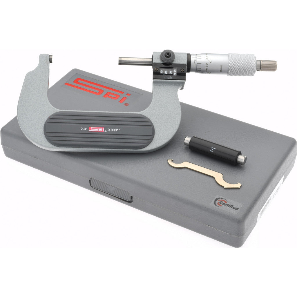 SPI CMS160809003 SPI Mechanical Outside Micrometer: 3" Range, 0.0001" Graduation (CMS160809003)