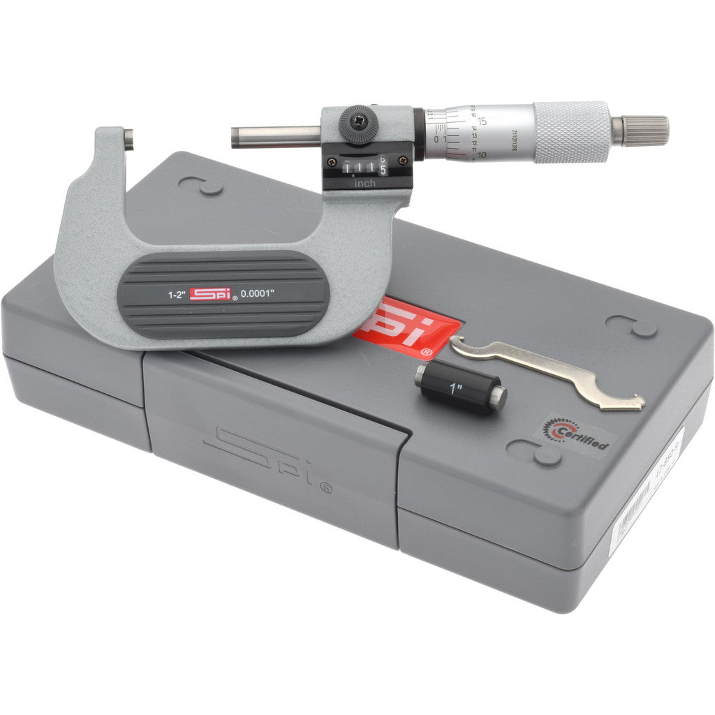 SPI CMS160809002 SPI Mechanical Outside Micrometer: 2" Range, 0.0001" Graduation (CMS160809002)