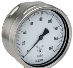 NOSHOK Panel Meters & Gauges 40-200-5-PSI - Pressure Gauge, 4in. 304 SS Case, Copper (40-200-5-psi)