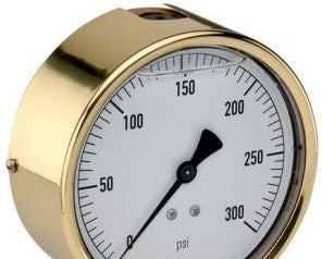 NOSHOK Panel Meters & Gauges 40-310-30-VAC - Vacuum Gauge, 4in. Brass Case, Copper Alloy (40-310-30-vac)
