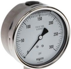 NOSHOK Panel Meters & Gauges 40-500-300-PSI - Pressure Gauge, 4in. 304SS Case, 316SS (40-500-300-psi)